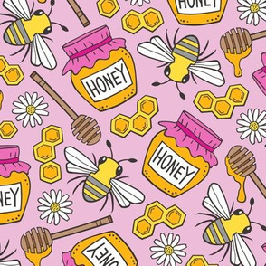 Honey & Bees in Pink