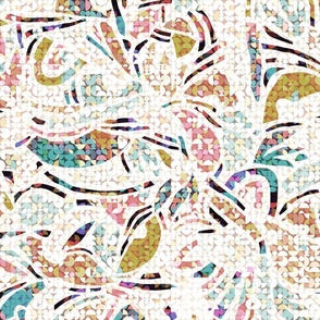 Boho Mosaic Texture / Vibrant Abstraction Big Scale