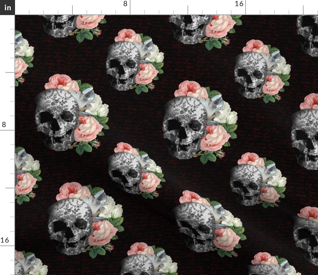 Pink Skull Roses | sklred02