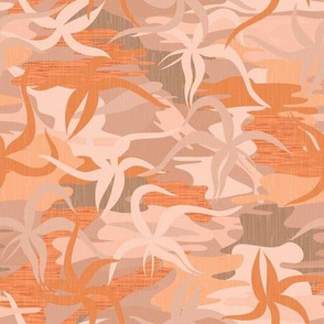 Garden in Tahiti - Neutrals and Oranges / Small Scale