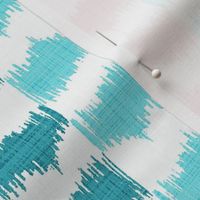 Ikat Stripe in Aqua and Pink 