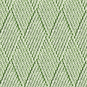 Diamond Knit Pattern in Pale Lime Green  