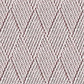 Diamond Knit Pattern in Pale Pink  