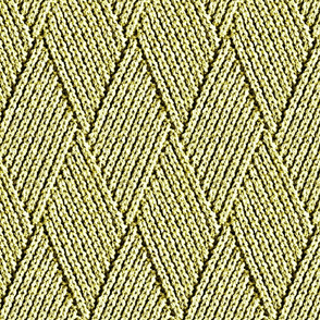   Diamond Knit Pattern in Lemon Yellow  