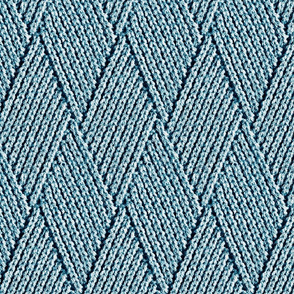 Diamond Knit Pattern in Bright Aqua  