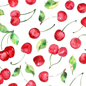 Watercolor Cherries