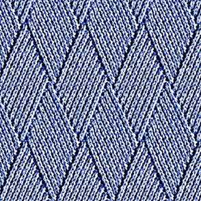 Diamond Knit Pattern in Bright Blue  
