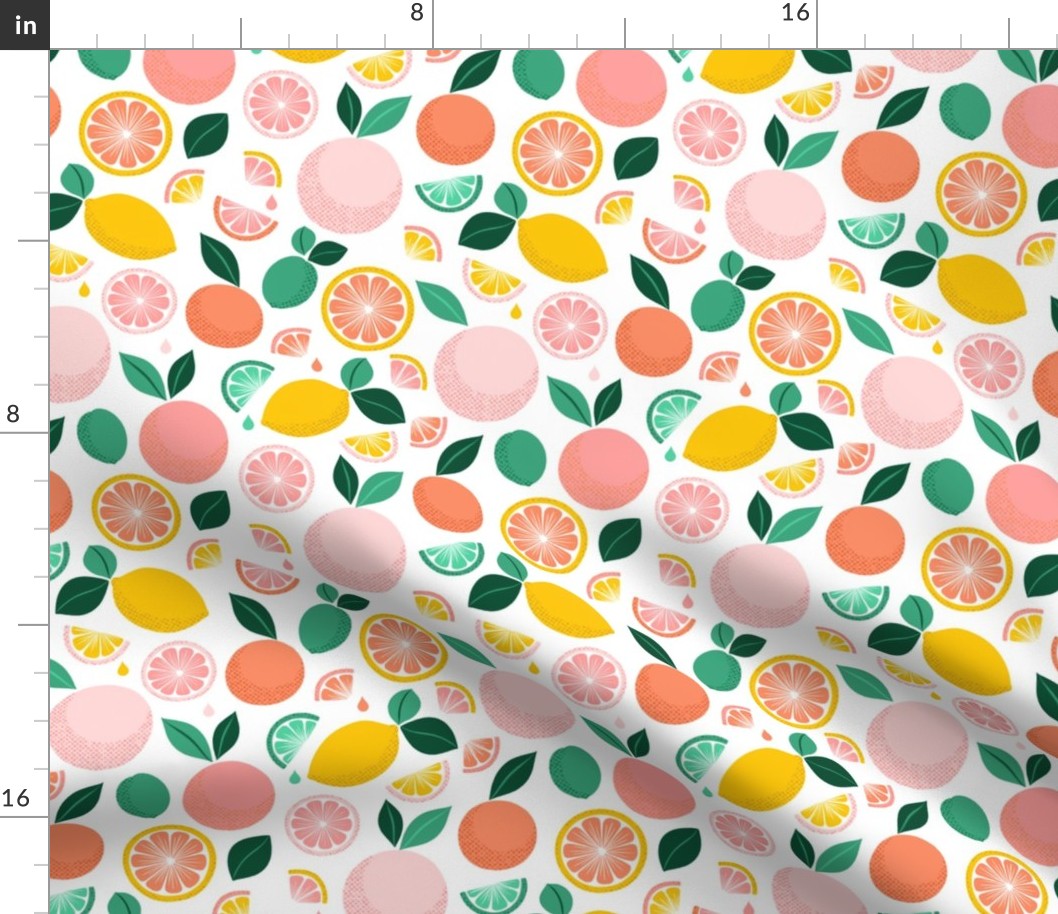 Pop Citrus Party - White -Small by Heather Anderson 