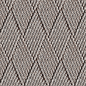 Diamond Knit Pattern in Rich Ecru  