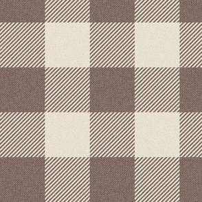 Gingham Buffalo Plaid Mauve Brown