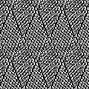 Diamond Knit Pattern in Rich Charcoal Gray  