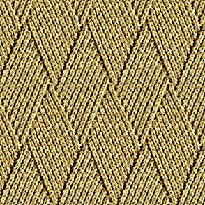 Diamond Knit Pattern in Deep Squash Yellow  