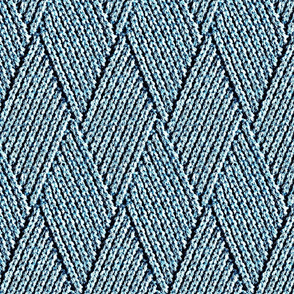 Diamond Knit Pattern in Rich Aqua  