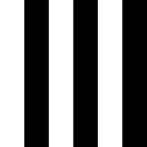 1" Black and White Stripes - Vertical - 1 Inch / 1 In / 1in