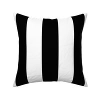 3" Black and White Stripes - Vertical - 3 Inch / 3 In / 3in