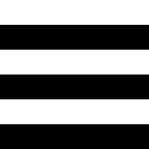 3" Black and White Stripes - Horizontal - 3 Inch / 3 In / 3in