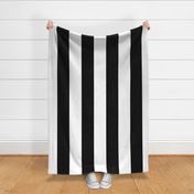 6" Black and White Stripes - Vertical - 6 Inch / 6 In / 6in