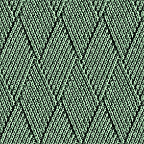 Diamond Knit Pattern in Dark Forest Green  