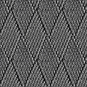 Diamond Knit Pattern in Dark Midnight Gray  