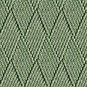 Diamond Knit Pattern in Dark Lime Green  