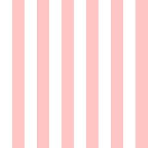 1/2" Blush Pink and White Stripes - Vertical - Half Inch / 1/2 Inch / Half In / 1/2 In / 1/2in / 0.5 Inch