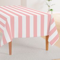 3" Blush Pink and White Stripes - Vertical - 3 Inch / 3 In / 3in