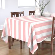 3" Blush Pink and White Stripes - Vertical - 3 Inch / 3 In / 3in