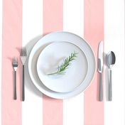 3" Blush Pink and White Stripes - Vertical - 3 Inch / 3 In / 3in