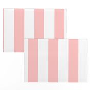 3" Blush Pink and White Stripes - Vertical - 3 Inch / 3 In / 3in