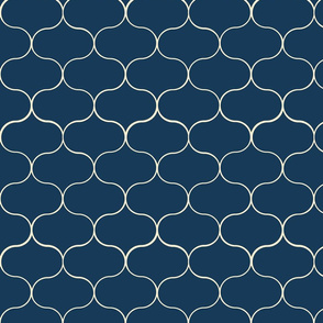 Ogee pattern classic blue