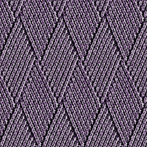Diamond Knit Pattern in Dark Purple Lilac  