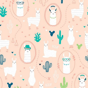 Llama Fabric, Wallpaper and Home Decor