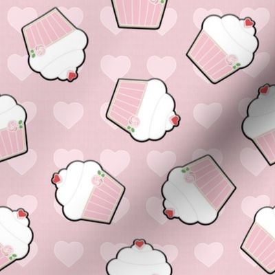 Sweet Pastel Pink Cupcake Love