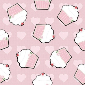 Sweet Pastel Pink Cupcake Love