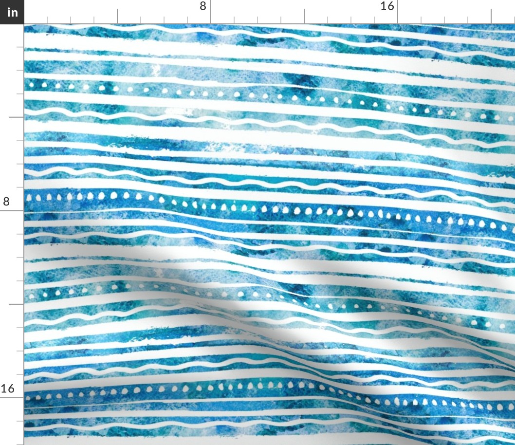 Blue Watercolor Waves
