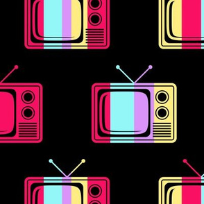 Fun Retro Television Pattern TVs Design