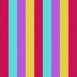 Colorful Striped Bars with Hot Pink Teal Blue Purple & Yellow