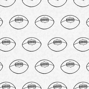 Fun Football Icons Black & White Pattern with Light Texture