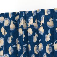 Japanese Noodle Bowls (blue linen) 8"