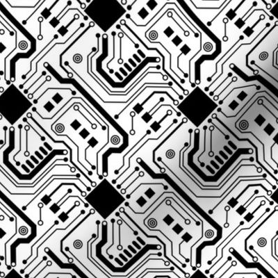 Printed Circuit Board - Black on White