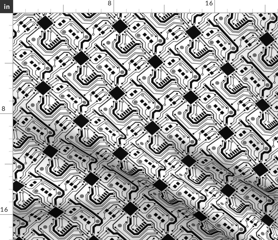 Printed Circuit Board - Black on White