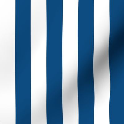 1" Classic Blue and White Stripes - Vertical - Vertical - 1 Inch / 1 In / 1in