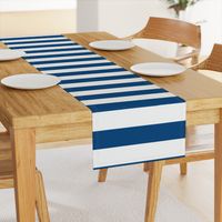 3" Classic Blue and White Stripes - Horizontal - 3 Inch / 3 In / 3in