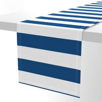 3" Classic Blue and White Stripes - Horizontal - 3 Inch / 3 In / 3in