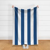 6" Classic Blue and White Stripes - Vertical - Vertical - 6 Inch / 6 In / 6in