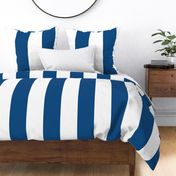 6" Classic Blue and White Stripes - Vertical - Vertical - 6 Inch / 6 In / 6in