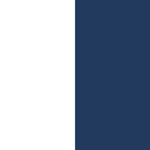12" Navy and White Stripes -  Vertical - Jumbo - Navy Blue / Navy Peony - 