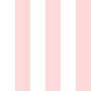 1" Powder Pink and White Stripes - Vertical - 1 Inch / 1 In / 1in