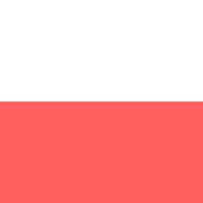 12" Coral and White Stripes - Horizontal - Jumbo - 12 Inch / 12 In / 12in