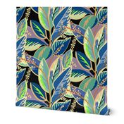 Jumbo Tropical T leaf Bloom-blue